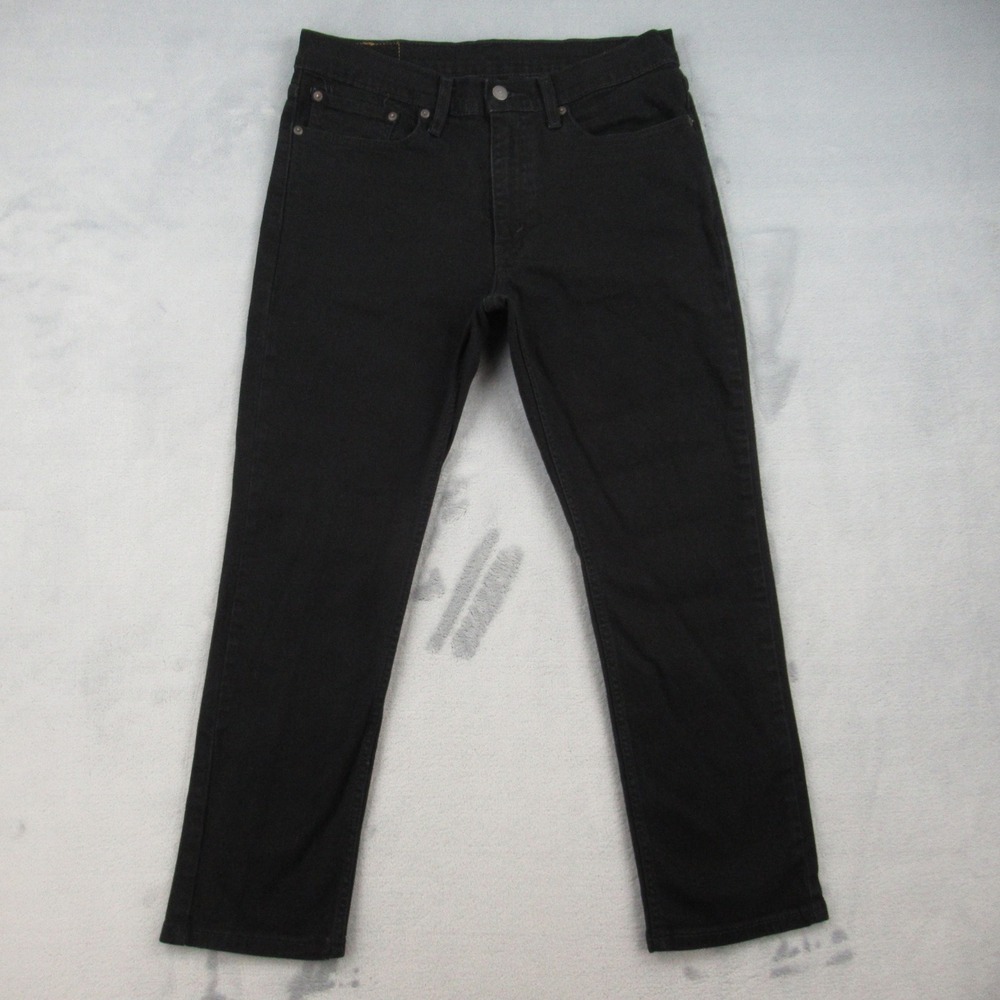 Levi Strauss 511 Slim Jeans Mens 34x29 Black Denim Stretch 04511-5382